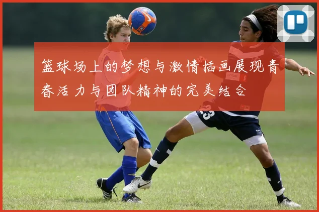 篮球场上的梦想与激情插画展现青春活力与团队精神的完美结合